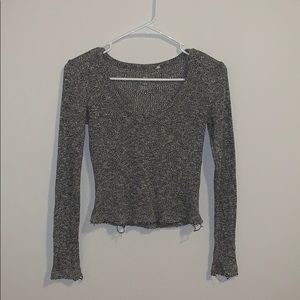 Raw hem pacsun crop top